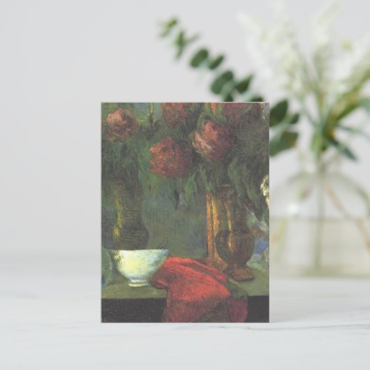 Nog steeds leven met witte vlek door Paul Gauguin Briefkaart (Staand voorkant)