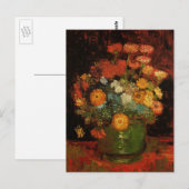 Nog steeds leven met Zinnias door Vincent van Gogh Briefkaart (Voorkant / Achterkant)