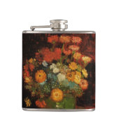 Nog steeds leven met Zinnias door Vincent van Gogh Heupfles (Voorkant)