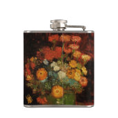 Nog steeds leven met Zinnias door Vincent van Gogh Heupfles (Achterkant)