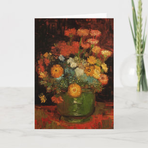 Nog steeds leven met Zinnias door Vincent van Gogh Kaart