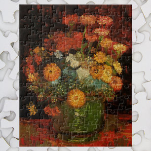 Nog steeds leven met Zinnias door Vincent van Gogh Legpuzzel