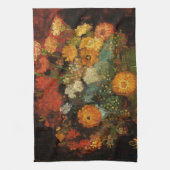 Nog steeds leven met Zinnias door Vincent van Gogh Theedoek (Verticaal)