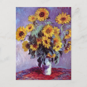 Nog steeds leven met zonnebloemen door Claude Mone Briefkaart