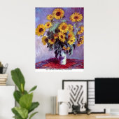Nog steeds leven met zonnebloemen door Claude Mone Poster (Thuiskantoor)