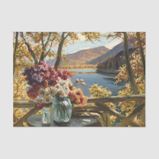 Nog steeds leven op een Terras, Constantin Westchi Tissuepapier (Voorkant)