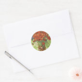Nog steeds leven - Rode papaver en bruinvissen Ronde Sticker (Envelop)
