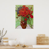 Nog steeds leven Rode papavers en Daisies van Gogh Poster (Keuken)