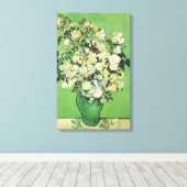 Nog steeds leven - Rozen in een Vase, Vincent van  Canvas Afdruk (Insitu (Houten vloer))