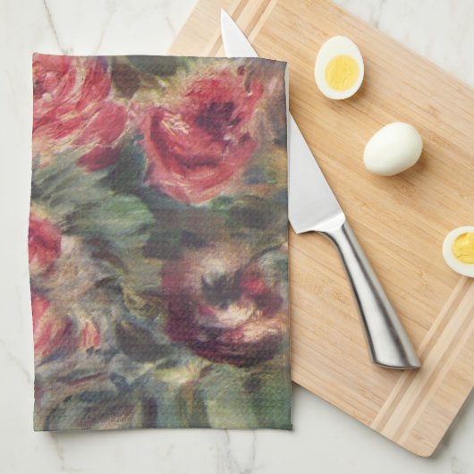 Nog steeds leven, Rozen van de hegemont | Renoir Theedoek (Quarter Fold)