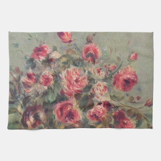 Nog steeds leven, Rozen van de hegemont | Renoir Theedoek (Horizontaal)