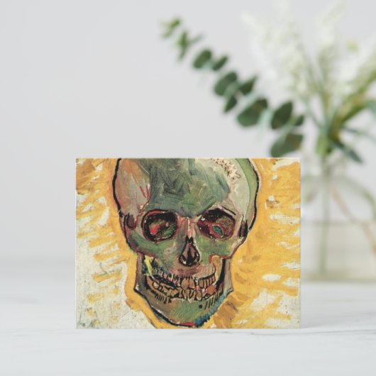 Nog steeds leven schedel door Vincent van Gogh Briefkaart (Staand voorkant)