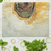 Nog steeds leven schedel door Vincent van Gogh Theedoek (Gevouwen)