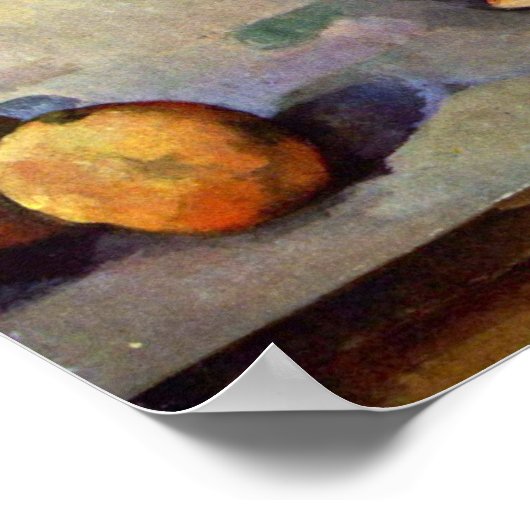 Nog steeds leven, Tulpen en appels van Paul Cezann Poster (Hoek)