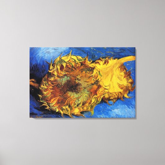 Nog steeds leven Twee sneeuwbloemen door Vincent v Canvas Afdruk (Voorkant)