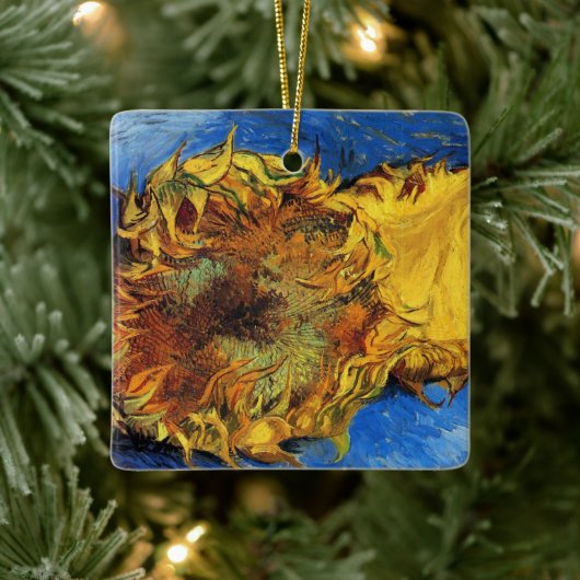 Nog steeds leven Twee sneeuwbloemen door Vincent v Keramisch Ornament (Boom)