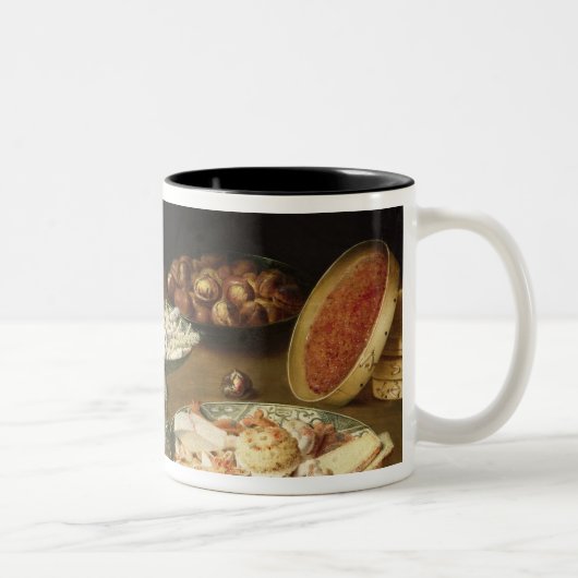 Nog steeds leven tweekleurige koffiemok (Rechts)