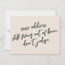 Nog steeds leven uit dozen Niet oordelen Cream Kaa Notitiekaartje