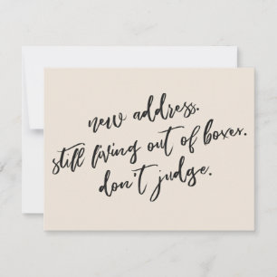 Nog steeds leven uit dozen Niet oordelen Cream Kaa Notitiekaartje