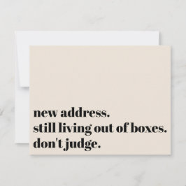 Nog steeds leven uit dozen, niet oordelen crème Ka Notitiekaartje