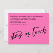 Nog steeds leven uit dozen niet oordelen heet roze notitiekaartje (Achterkant)