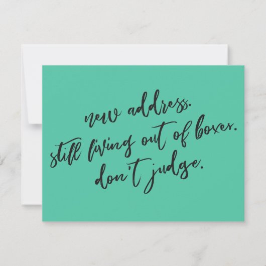 Nog steeds leven uit dozen Niet oordelen over groe Notitiekaartje (Voorkant)