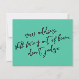 Nog steeds leven uit dozen Niet oordelen over groe Notitiekaartje