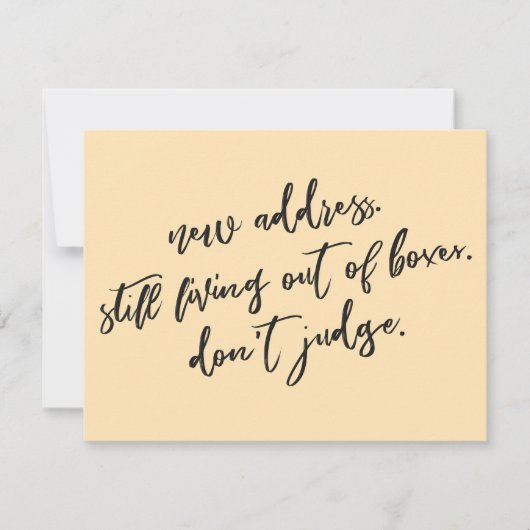 Nog steeds leven uit dozen Niet oordelen Peach Kaa Notitiekaartje (Voorkant)