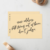 Nog steeds leven uit dozen Niet oordelen Peach Kaa Notitiekaartje (Voorkant / Achterkant in situ)