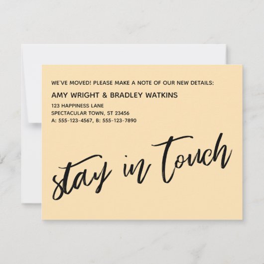 Nog steeds leven uit dozen Niet oordelen Peach Kaa Notitiekaartje (Achterkant)