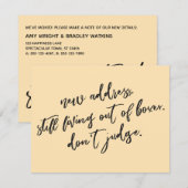 Nog steeds leven uit dozen Niet oordelen Peach Kaa Notitiekaartje (Voorkant / Achterkant)