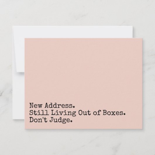 Nog steeds leven uit dozen, Oordeel niet Blush Kaa Notitiekaartje (Voorkant)