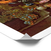 Nog steeds leven van bloemen in een mand poster (Hoek)