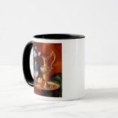 Nog steeds leven van een geltwerper, bloesem mok (Voorkant links)