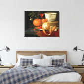 Nog steeds leven van een sinaasappel canvas afdruk (Insitu (Slaapkamer))