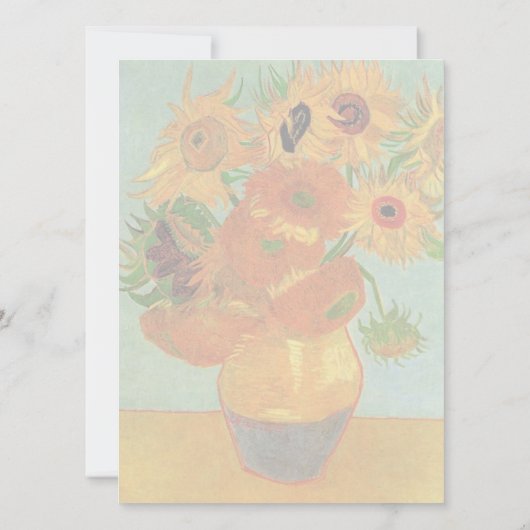 Nog steeds leven - Vase met twaalf zonnebloemen, v (Achterkant)