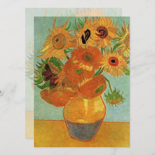 Nog steeds leven - Vase met twaalf zonnebloemen, v (Voorkant / Achterkant)