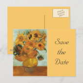 Nog steeds leven - Vase met twaalf zonnebloemen, V Aankondigingskaart (Voorkant / Achterkant)