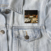 Nog steeds leven vierkante button 5,1 cm (In situ)