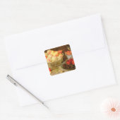 Nog steeds leven vierkante sticker (Envelop)