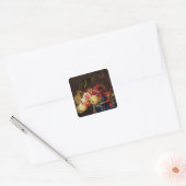 Nog steeds leven vierkante sticker (Envelop)