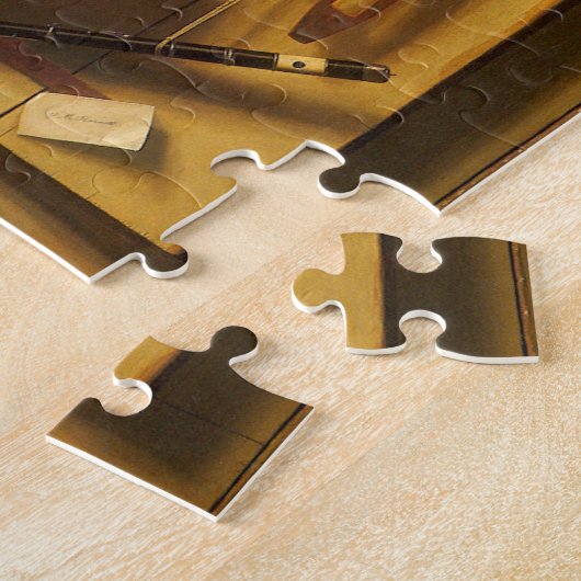 Nog steeds leven Violin en muziek door William Har Legpuzzel (Zijkant)