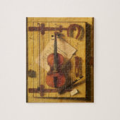 Nog steeds leven Violin en muziek door William Har Legpuzzel (Verticaal)