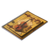 Nog steeds leven Violin en muziek door William Har Notitieboek (Linkerzijde)