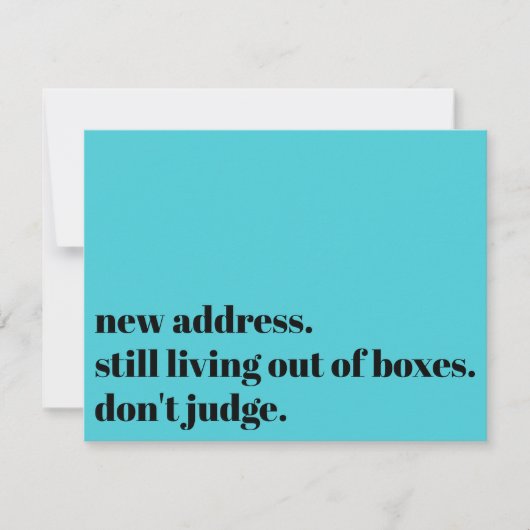 Nog steeds leven w / dozen, Oordeel niet Turquoise Notitiekaartje (Voorkant)