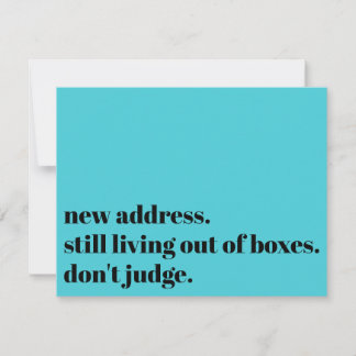 Nog steeds leven w / dozen, Oordeel niet Turquoise Notitiekaartje