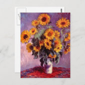 Nog steeds leven: Zonnebloemen van Claude Monet Briefkaart (Voorkant / Achterkant)