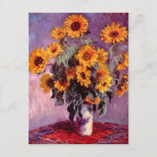 Nog steeds leven: Zonnebloemen van Claude Monet Briefkaart
