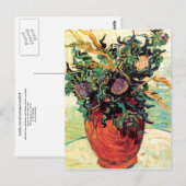 Nog steeds levenbloem en diksen, Van Gogh Fine Art Briefkaart (Voorkant / Achterkant)