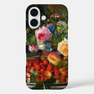 Nog steeds levende Rozen en aardbeien door Otto Ot iPhone 16 Hoesje